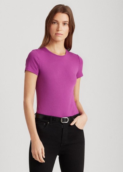 Women's Ralph Lauren Cotton-Blend T Shirts | 365120NUF